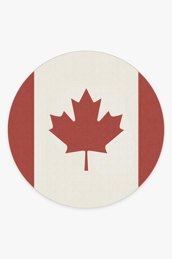 Canada Red Rug 8' Round | Stain-Resistant