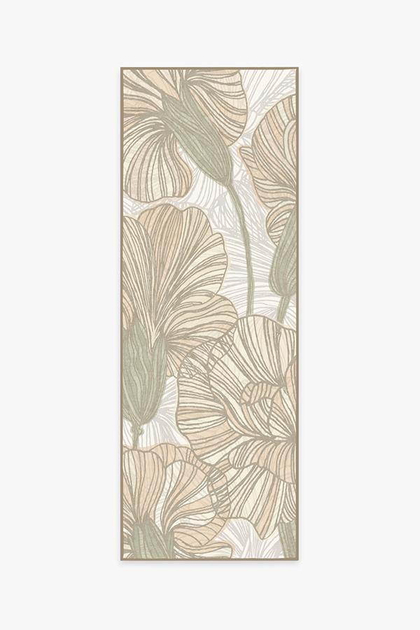 Carnation Ivory Rug 2.5'x10' | Stain-Resistant