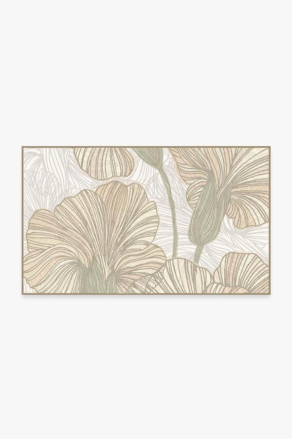 Carnation Ivory Rug 3'x5' | Stain-Resistant