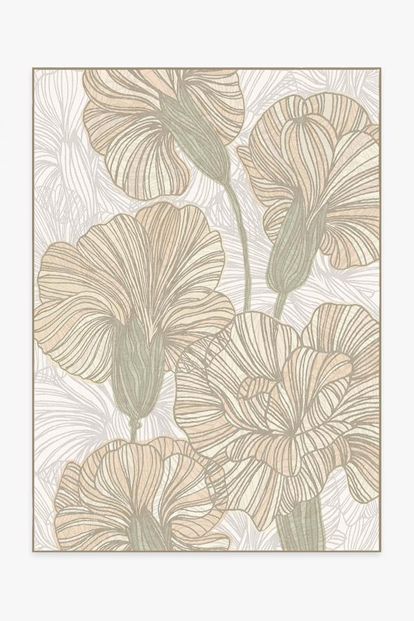 Carnation Ivory Rug 5'x7' | Stain-Resistant