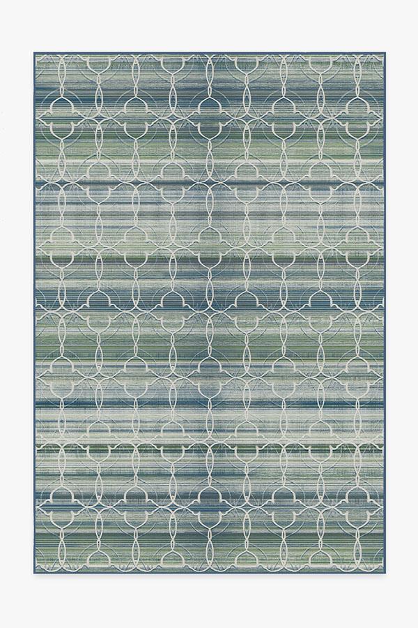 Casablanca Blue Green Rug 6'x9' | Stain-Resistant