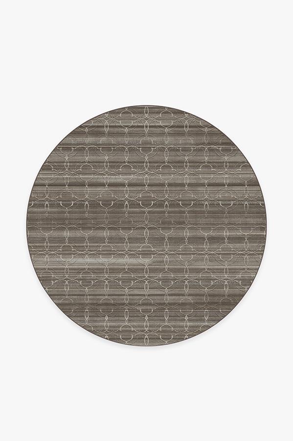 Casablanca Grey Taupe Rug 6' Round | Stain-Resistant