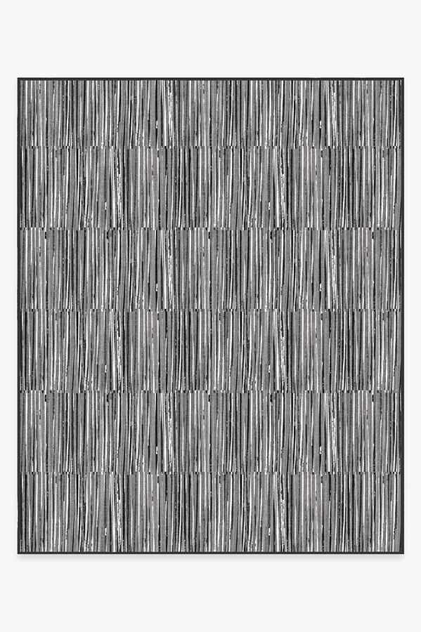 Caspian Stripe Black Rug 8'x10' | Stain-Resistant