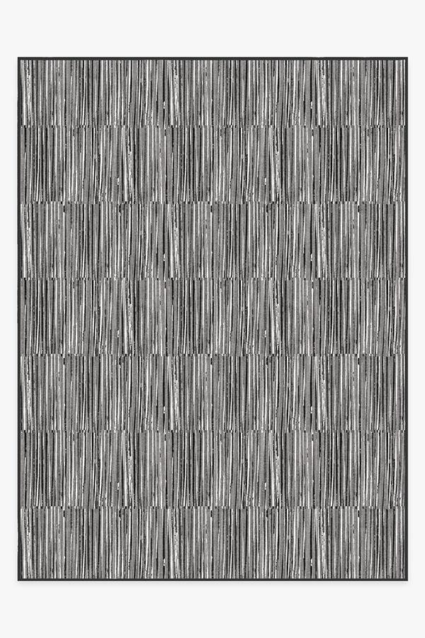 Caspian Stripe Black Rug 9'x12' | Stain-Resistant
