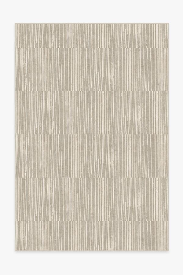 Caspian Stripe Natural Rug 6'x9' | Stain-Resistant