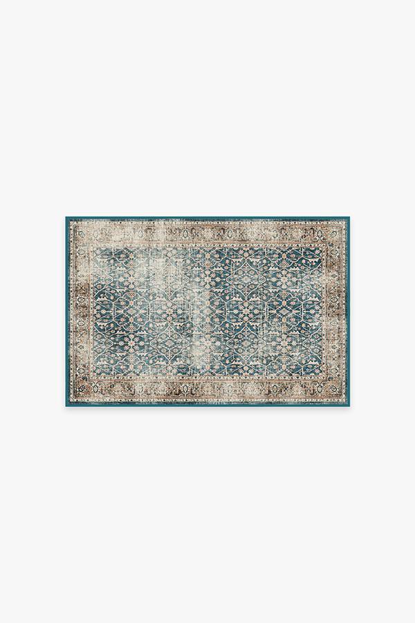Celestine Teal Blue Rug 2'x3' | Stain-Resistant
