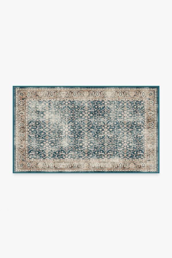 Celestine Teal Blue Rug 3'x5' | Stain-Resistant