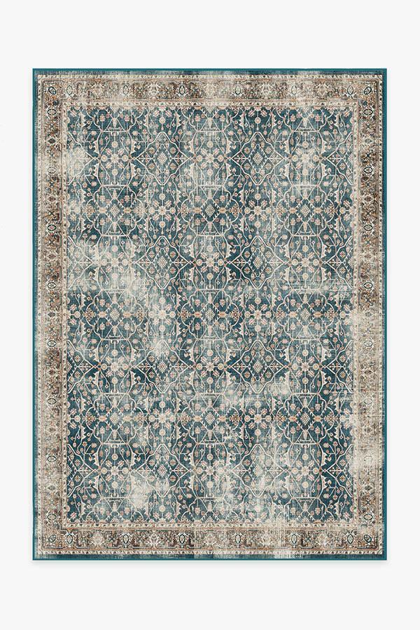 Celestine Teal Blue Rug 5'x7' | Stain-Resistant