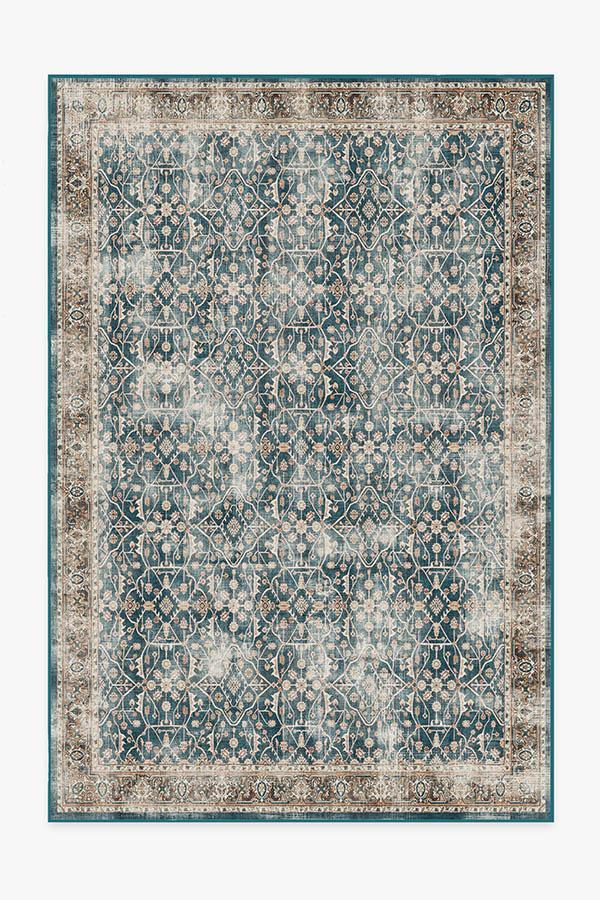 Celestine Teal Blue Rug 6'x9' | Stain-Resistant