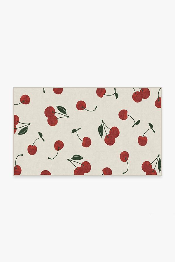 Cherry Red Rug 3'x5' | Stain-Resistant