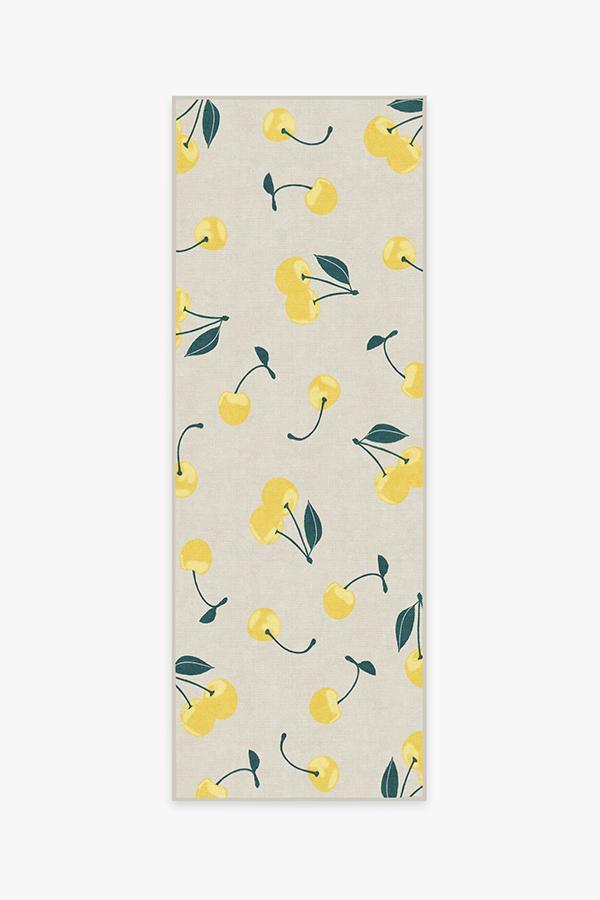 Cherry Yellow Rug 2.5'x10' | Stain-Resistant