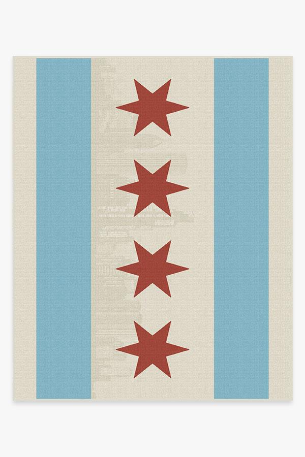 Chicago Flag Rug 8'x10' | Stain-Resistant