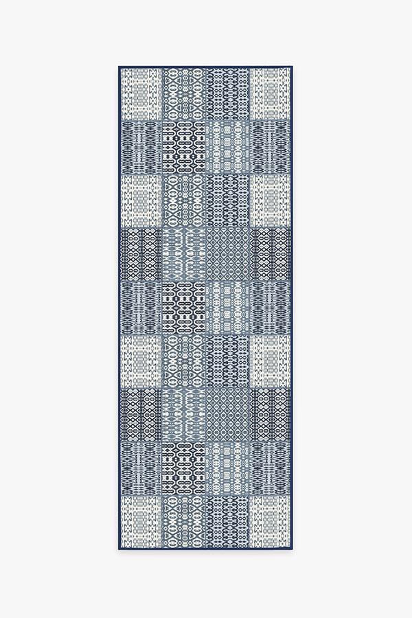 Chima Blue Rug 2.5'x10' | Stain-Resistant