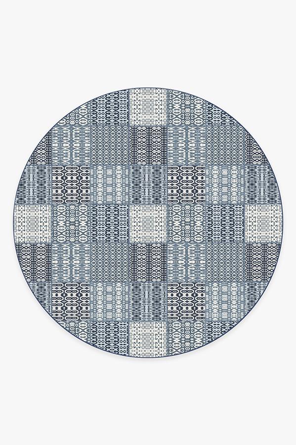 Chima Blue Rug 8' Round | Stain-Resistant