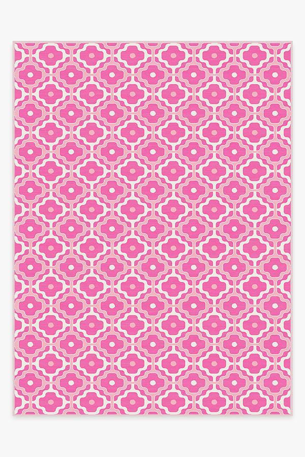 Chloe Trellis Fuchsia Pink Rug 9'x12' | Stain-Resistant