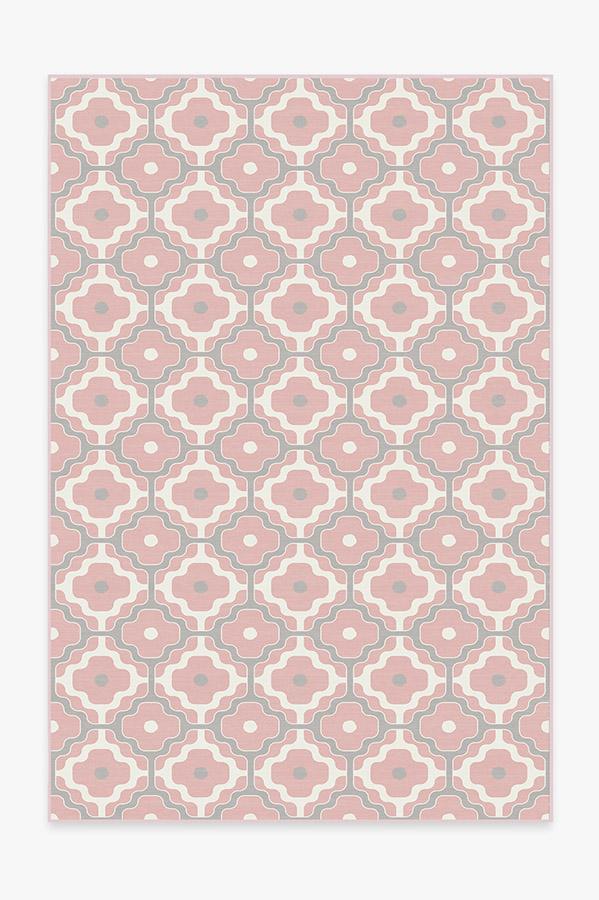 Chloe Trellis Pink Rug 6'x9' | Stain-Resistant