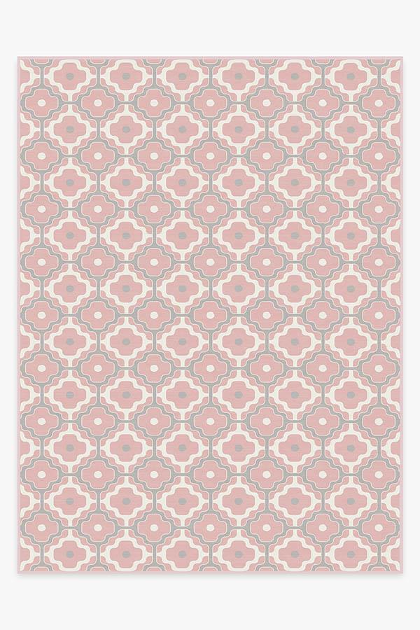 Chloe Trellis Pink Rug 9'x12' | Stain-Resistant