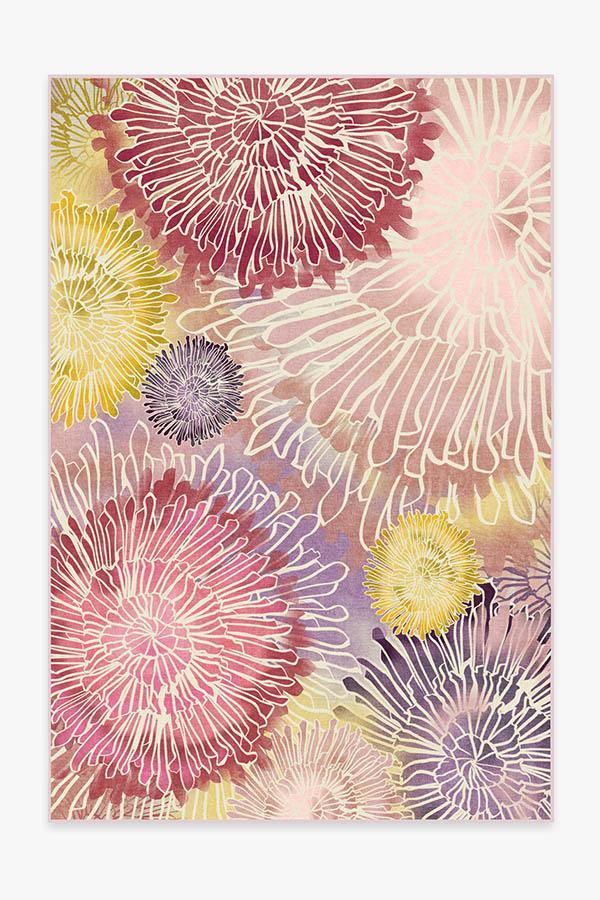 Chrysanthemum Brights Rug 6'x9' | Stain-Resistant