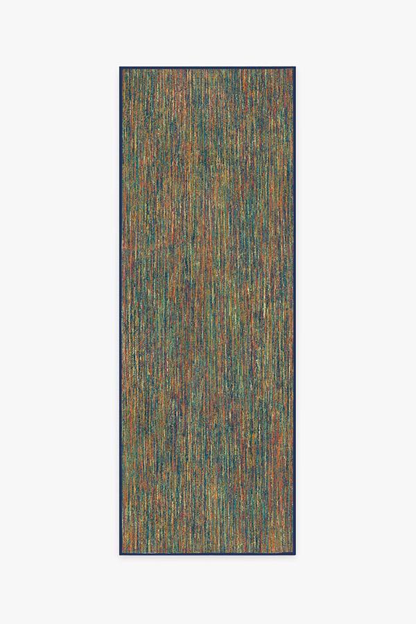 Outdoor Chunky Solid Multicolor Rug 2.5'x7' | Stain-Resistant