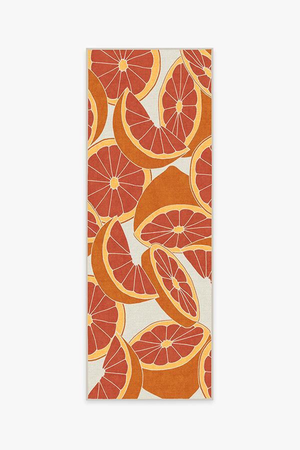 Citrus Blood Orange Rug 2.5'x7' | Stain-Resistant