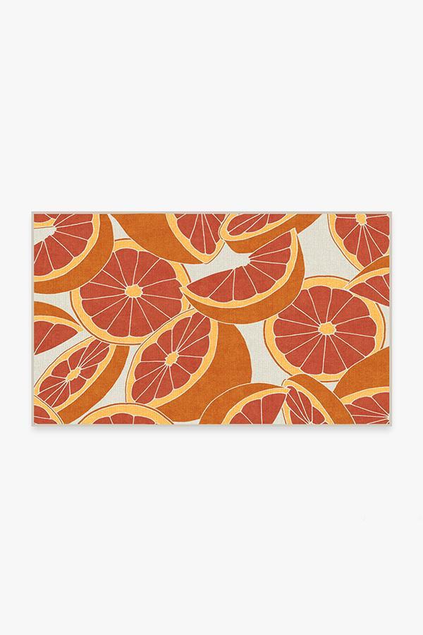 Citrus Blood Orange Rug 3'x5' | Stain-Resistant