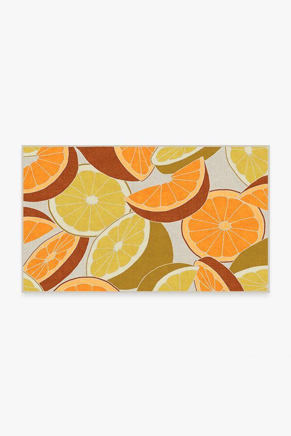 Citrus Lemon Rug 3'x5' | Stain-Resistant