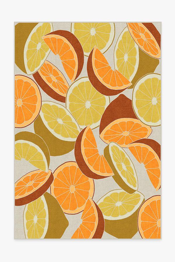 Citrus Lemon Rug 6'x9' | Stain-Resistant