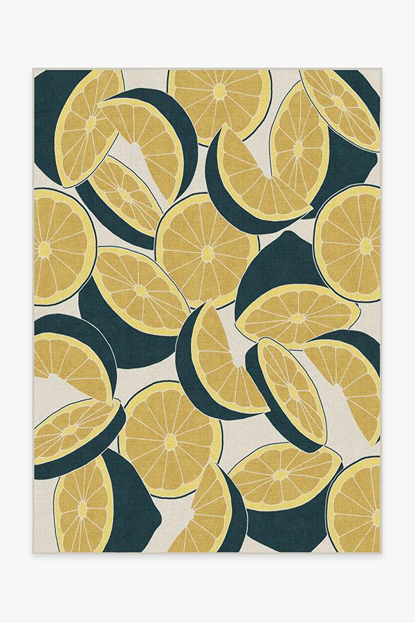 Citrus Teal Rug 5'x7' | Stain-Resistant