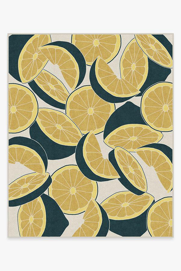 Citrus Teal Rug 8'x10' | Stain-Resistant