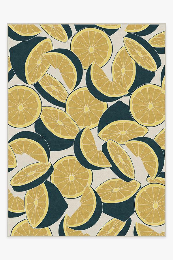 Citrus Teal Rug 9'x12' | Stain-Resistant