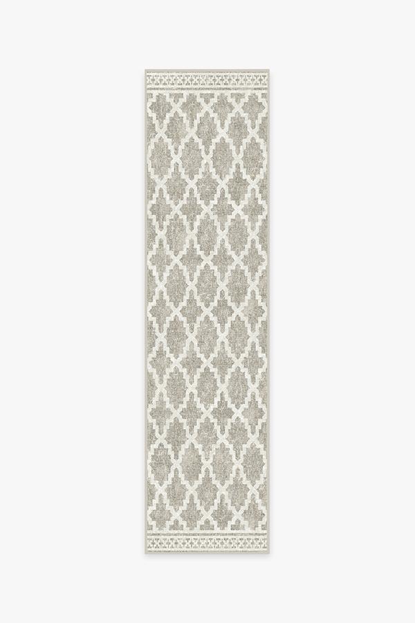 Outdoor Cleo Trellis Natural Rug 2.5'x10' | Stain-Resistant