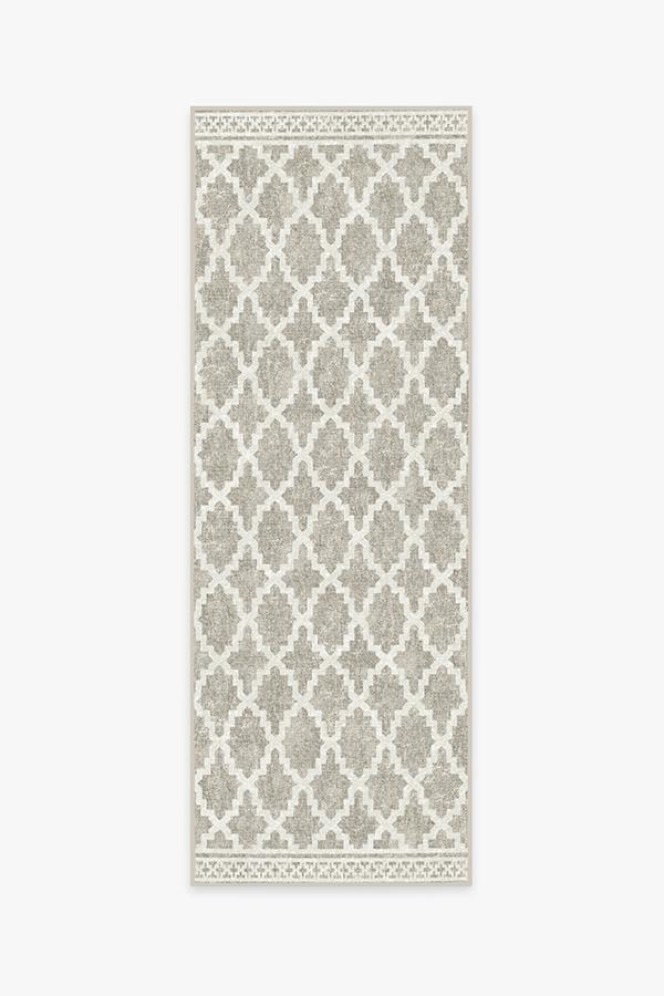 Outdoor Cleo Trellis Natural Rug 2.5'x7' | Stain-Resistant