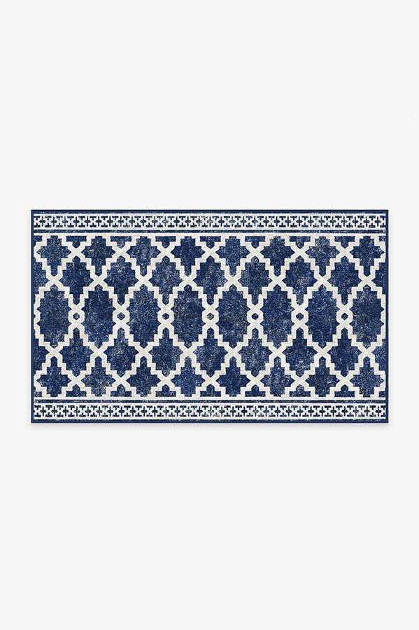 Outdoor Cleo Trellis Royal Blue Rug 3'x5' | Stain-Resistant