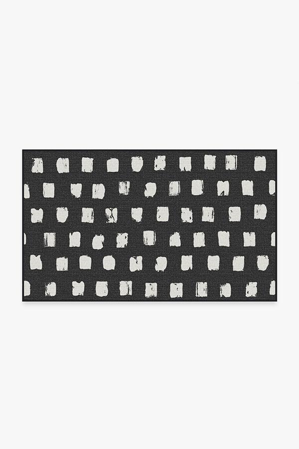 Outdoor Cobblestone Black Rug 3'x5' | Stain-Resistant
