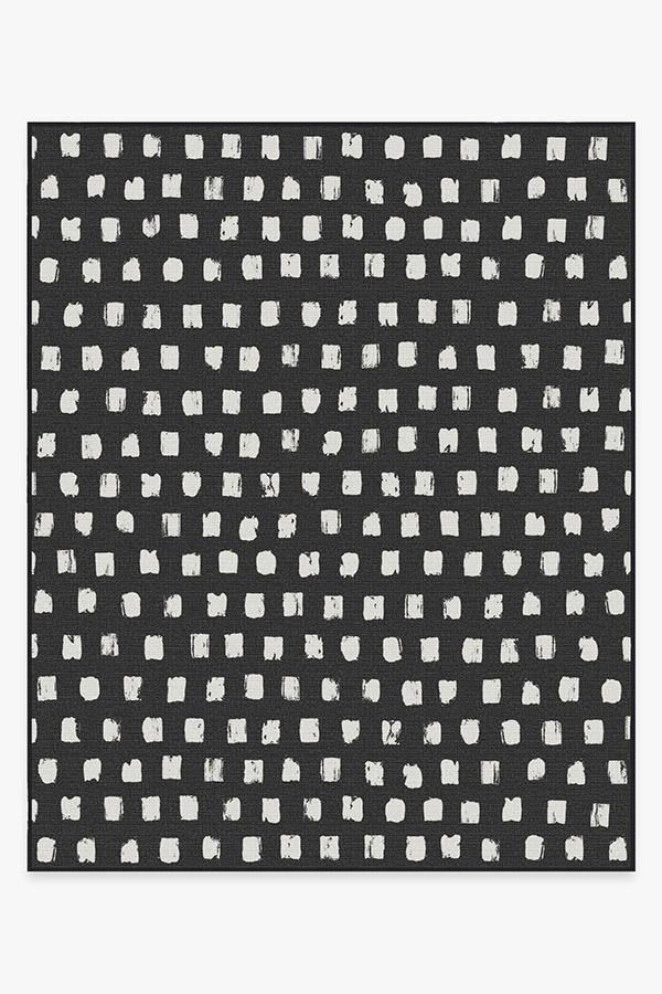 Outdoor Cobblestone Black Rug 8'x10' | Stain-Resistant