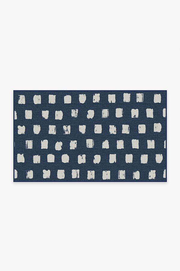 Outdoor Cobblestone Navy Rug 3'x5' | Stain-Resistant