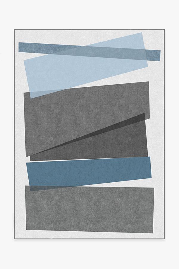 Color Field in Blue Rug 5'x7' | Stain-Resistant