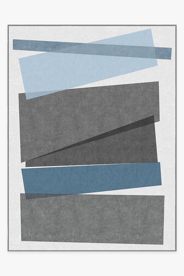 Color Field in Blue Rug 9'x12' | Stain-Resistant