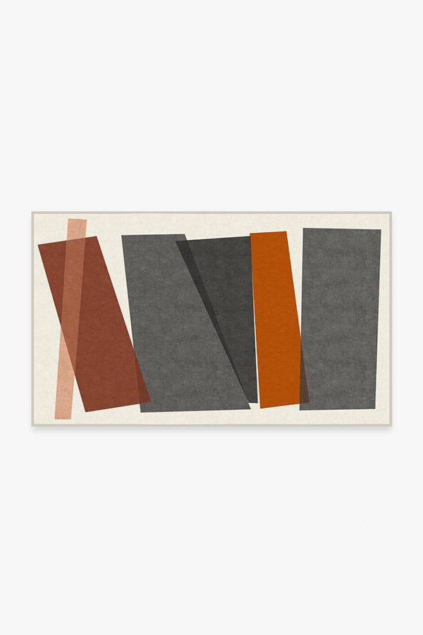 Color Field in Orange Rug 3'x5' | Stain-Resistant