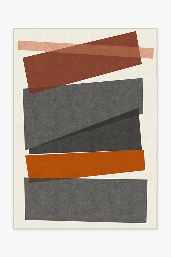 Color Field in Orange Rug 5'x7' | Stain-Resistant