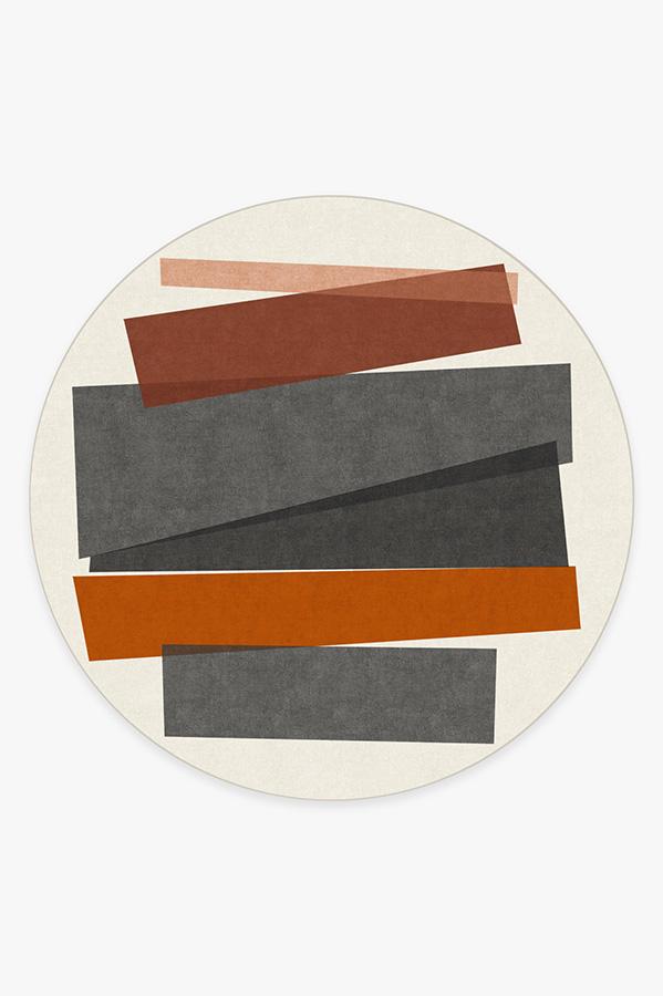 Color Field in Orange Rug 8' Round | Stain-Resistant