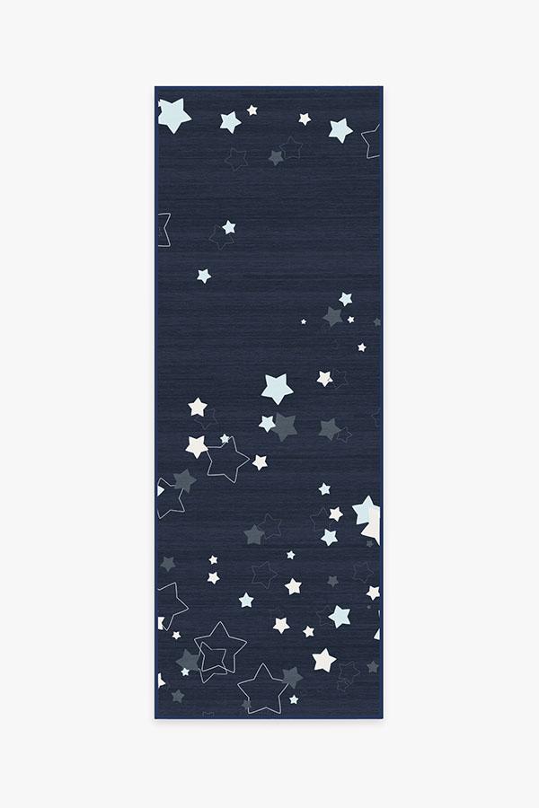 Constellation Navy Rug 2.5'x10' | Stain-Resistant