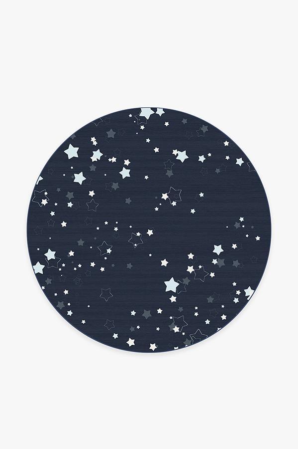 Constellation Navy Rug 6' Round | Stain-Resistant