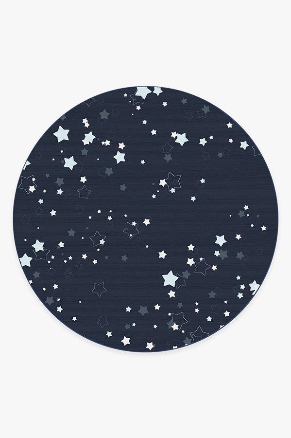 Constellation Navy Rug 8' Round | Stain-Resistant