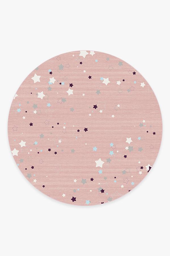 Constellation Pink Rug 8' Round | Stain-Resistant