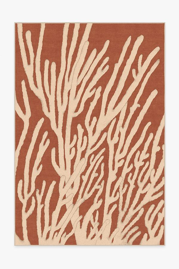 Coral Mauve Rug 6'x9' | Stain-Resistant