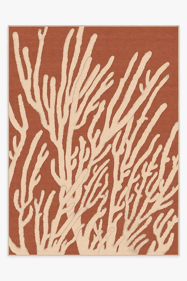 Coral Mauve Rug 9'x12' | Stain-Resistant