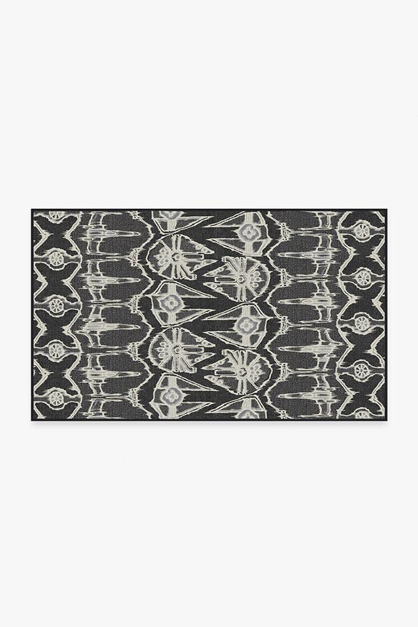 Corellian Ikat Black Rug 3'x5' | Stain-Resistant