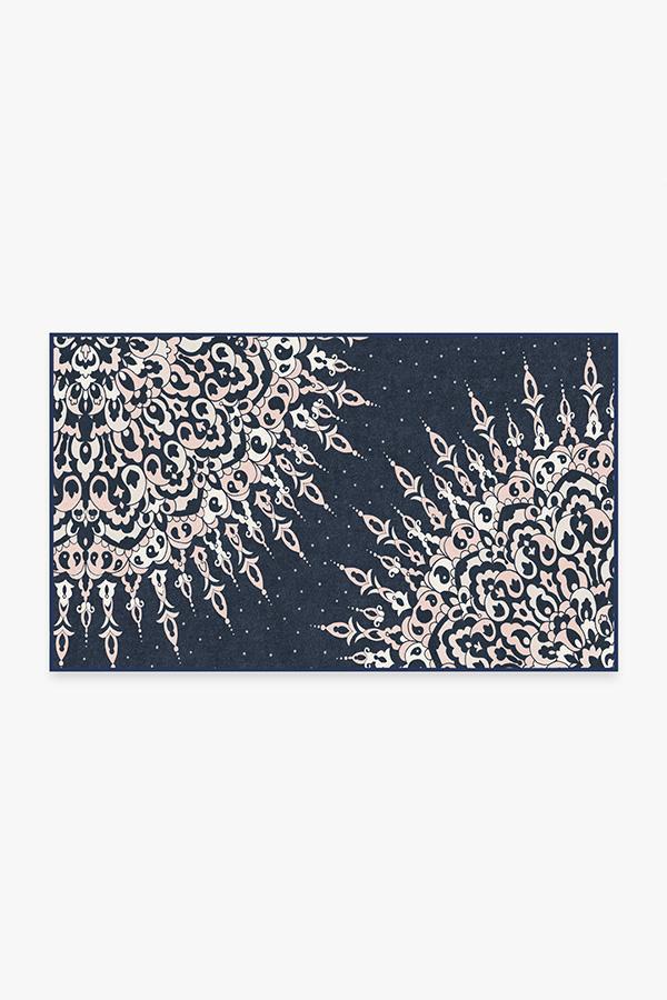 Cosima Navy Pink Rug 3'x5' | Stain-Resistant