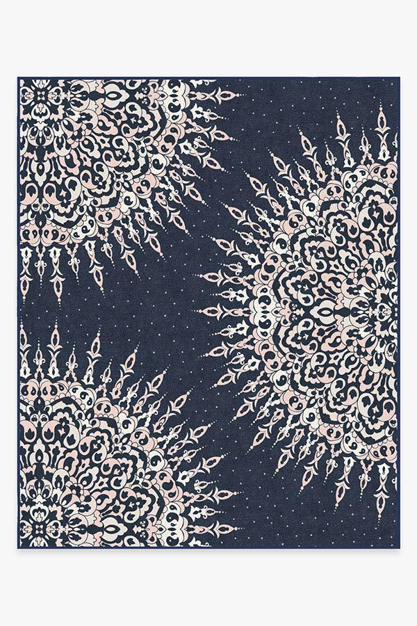 Cosima Navy Pink Rug 8'x10' | Stain-Resistant